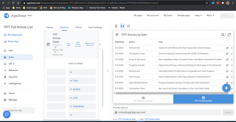 AppSheet software