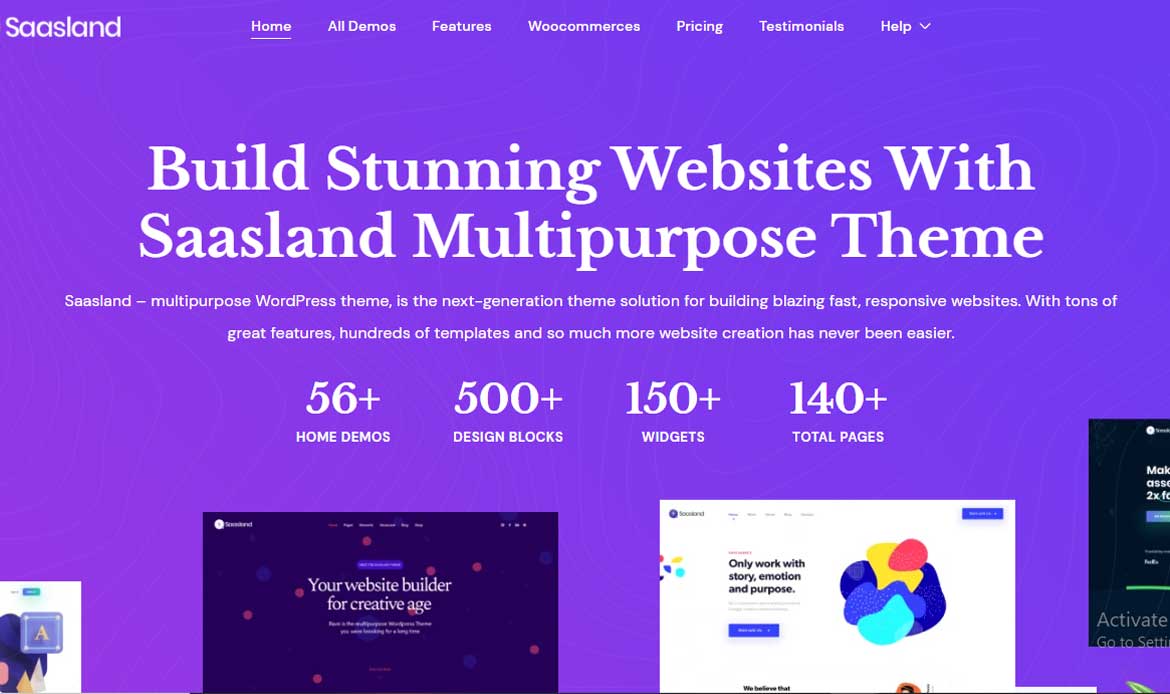 SaaSland landing page