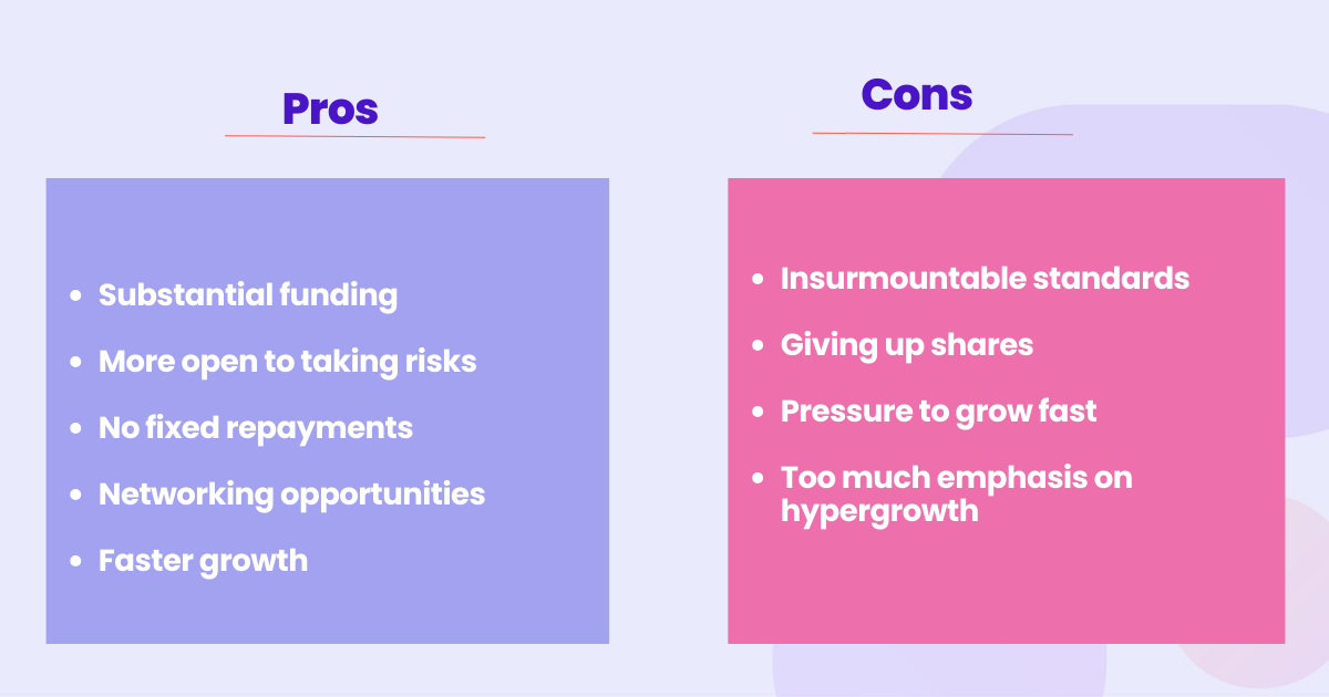 pros and cons of venture capital