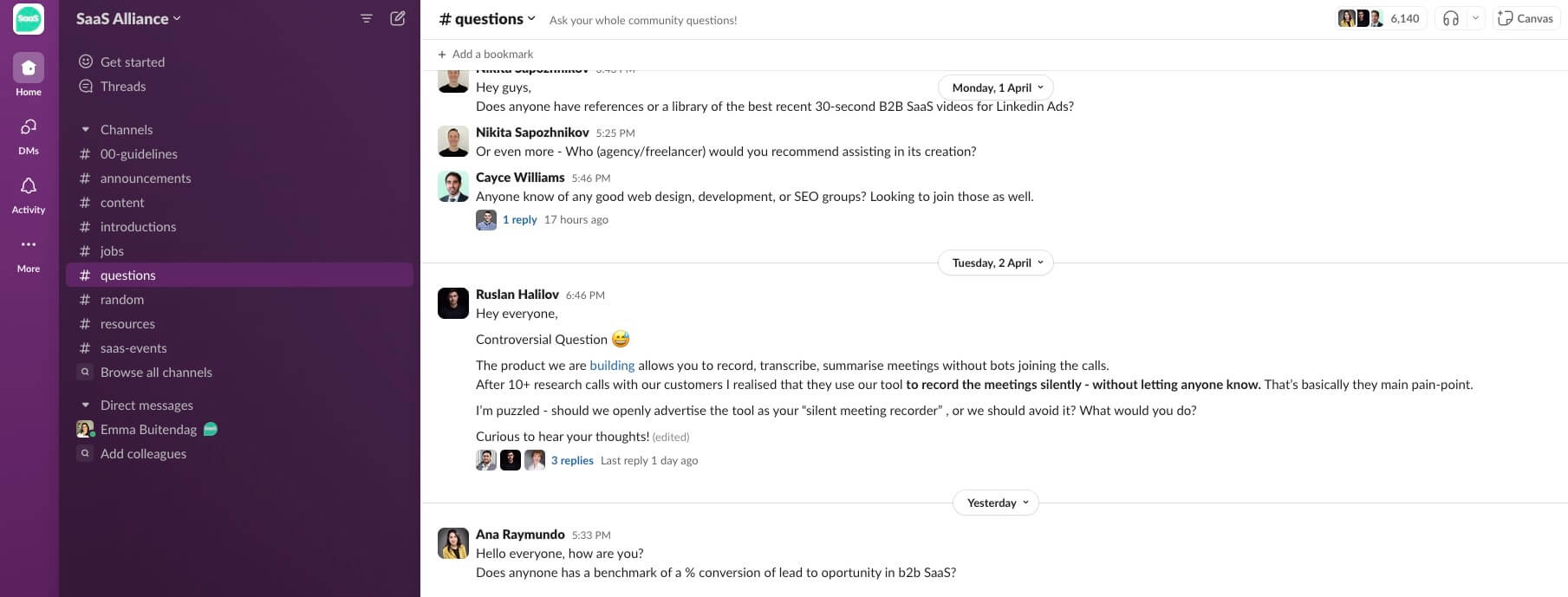 SaaS Alliance Slack community